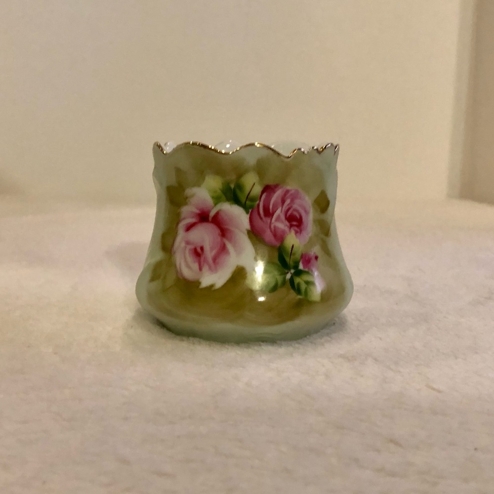Lefton China Heritage Green Jam / Jelly Bowl